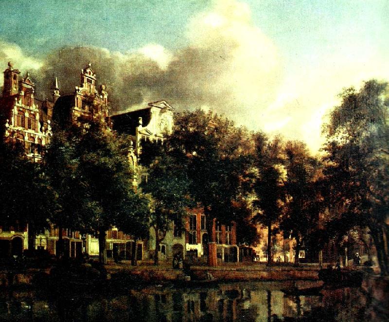 Jan van der Heyden kanal i amsterdam oil painting picture